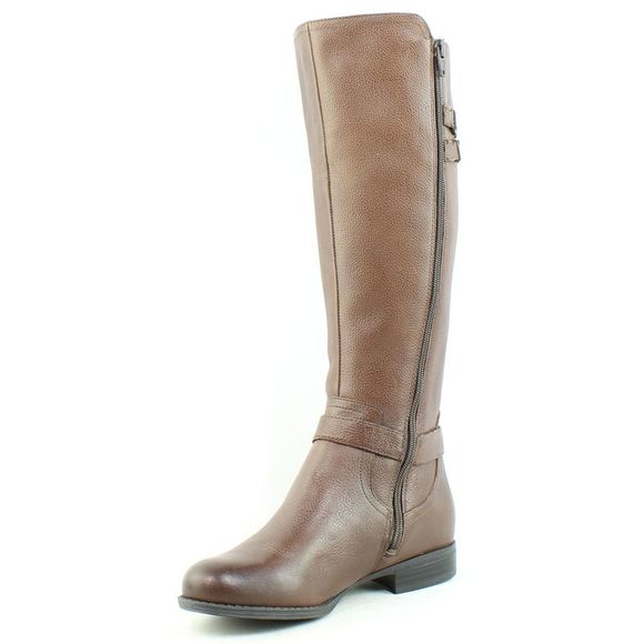 Naturalizer Womens Jackie Chocolate Leather Fashion Boots Size 6.5 Medium (B, M) - Picture 3 of 4